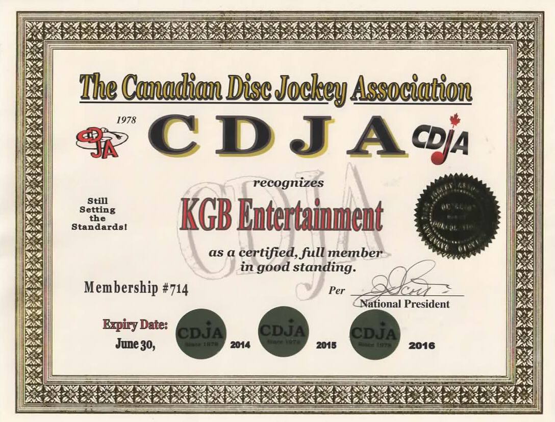 Canadian Disc Jockey Association Membership